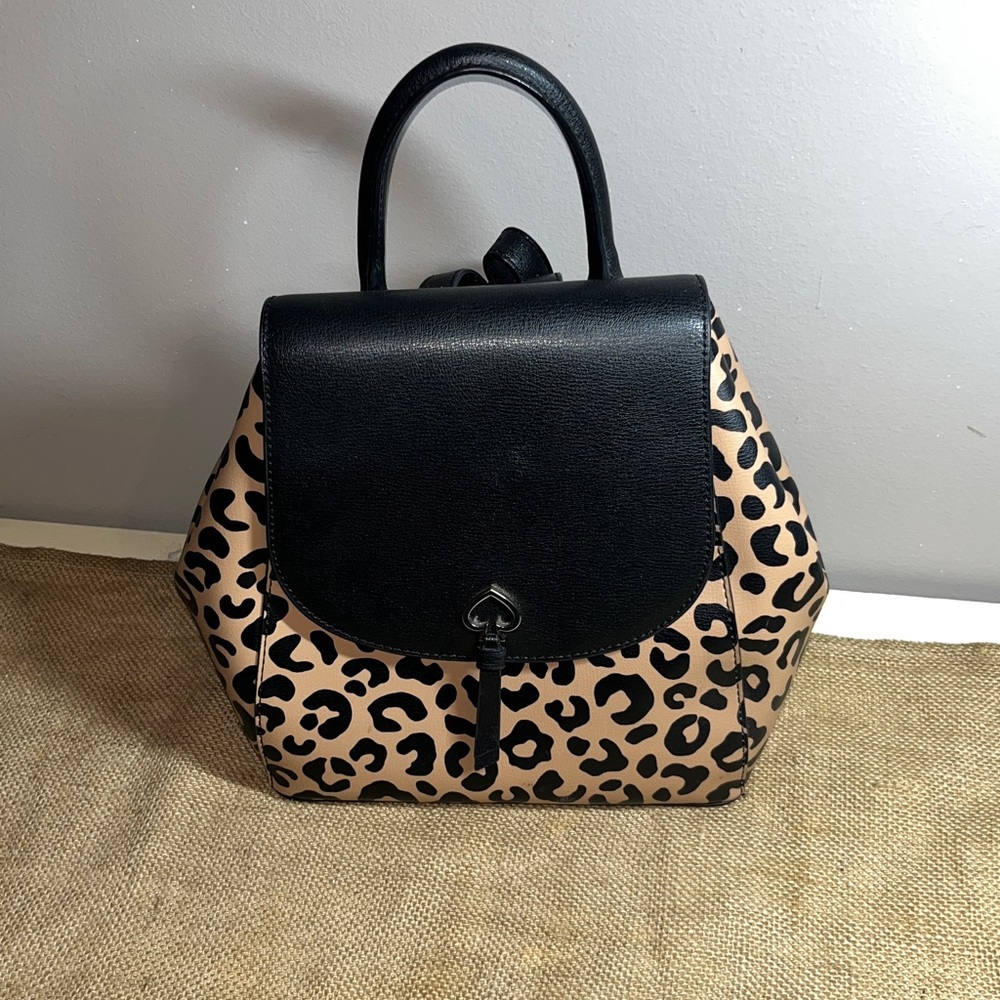 Kate Spade leopard print backpack handbag PERFECT
